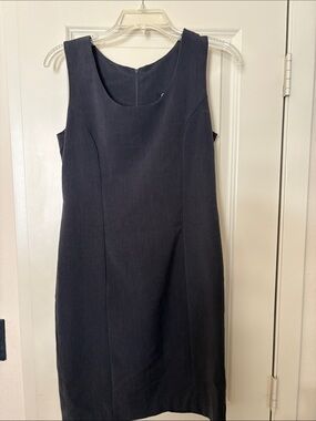 Sleeveless Navy Mini Sheath Dress